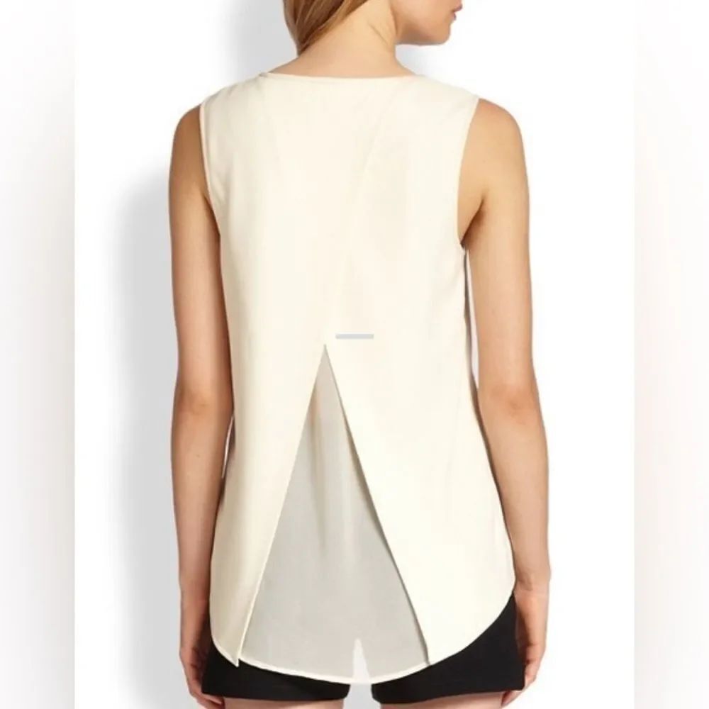 Rag & Bone Harper split back top cream size M